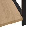 Stella Homewares Small Straight Book Shelf Black and Oak 33.5x39.6x79.7 cm Engineered Wood