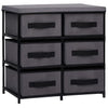 Stella Homewares Storage Cabinet with 6 Drawers 55x29x55 cm Grey Steel