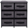Stella Homewares Storage Cabinet with 6 Drawers 55x29x55 cm Grey Steel