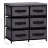 Stella Homewares Storage Cabinet with 6 Drawers 55x29x55 cm Grey Steel