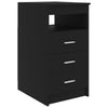 Stella Homewares Drawer Cabinet Black 40x50x76 cm Engineered Wood