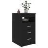 Stella Homewares Drawer Cabinet Black 40x50x76 cm Engineered Wood