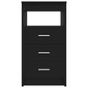 Stella Homewares Drawer Cabinet Black 40x50x76 cm Engineered Wood