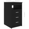 Stella Homewares Drawer Cabinet Black 40x50x76 cm Engineered Wood