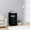 Stella Homewares Drawer Cabinet Black 40x50x76 cm Engineered Wood