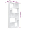 Stella Homewares Book Cabinet White 67x24x161 cm Engineered Wood