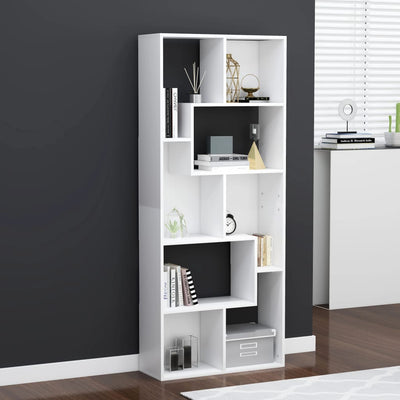 Stella Homewares Book Cabinet White 67x24x161 cm Engineered Wood