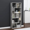 Stella Homewares Book Cabinet Concrete Grey 67x24x161 cm Engineered Wood