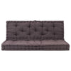 Stella Homewares Pallet Floor Cushions 2 pcs Cotton Anthracite