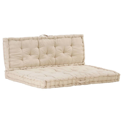 Stella Homewares Pallet Floor Cushions 2 pcs Cotton Beige