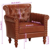 Stella Homewares Armchair Brown Real Goat Leather