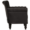 Stella Homewares Armchair Black Real Goat Leather