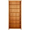 Stella Homewares 7-Tier Bookcase 90x22.5x200 cm Solid Oak Wood