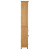 Stella Homewares Bookcase with 2 Doors 70x30x180 cm Solid Oak Wood