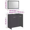 Stella Homewares Bathroom Furniture Set Grey Engineered Wood