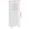 Stella Homewares Bathroom Cabinet White 30x30x95 cm Engineered Wood