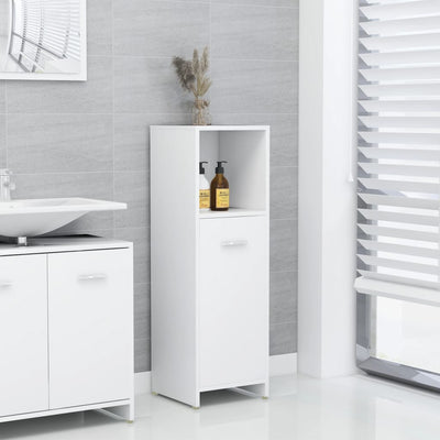 Stella Homewares Bathroom Cabinet White 30x30x95 cm Engineered Wood