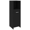 Stella Homewares Bathroom Cabinet Black 30x30x95 cm Engineered Wood