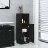 Stella Homewares Bathroom Cabinet Black 30x30x95 cm Engineered Wood