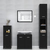 Stella Homewares Bathroom Cabinet Black 30x30x95 cm Engineered Wood