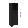 Stella Homewares Bathroom Cabinet Black 30x30x95 cm Engineered Wood