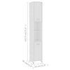 Stella Homewares Bathroom Cabinet White 30x30x183.5 cm Engineered Wood