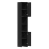Stella Homewares Bathroom Cabinet Black 30x30x183.5 cm Engineered Wood