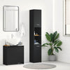 Stella Homewares Bathroom Cabinet Black 30x30x183.5 cm Engineered Wood