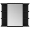 Stella Homewares Bathroom Mirror Cabinet Black 80x20.5x64 cm Engineered Wood