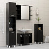 Stella Homewares Bathroom Mirror Cabinet Black 80x20.5x64 cm Engineered Wood