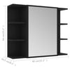 Stella Homewares Bathroom Mirror Cabinet Black 80x20.5x64 cm Engineered Wood