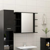 Stella Homewares Bathroom Mirror Cabinet Black 80x20.5x64 cm Engineered Wood