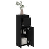 Stella Homewares Bathroom Cabinet Black 30x30x95 cm Engineered Wood