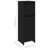 Stella Homewares Bathroom Cabinet Black 30x30x95 cm Engineered Wood