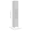 Stella Homewares Bathroom Cabinet White 30x30x183.5 cm Engineered Wood