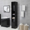 Stella Homewares Bathroom Cabinet Black 30x30x183.5 cm Engineered Wood