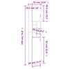 Stella Homewares Bathroom Cabinet White 32x25.5x190 cm Engineered Wood