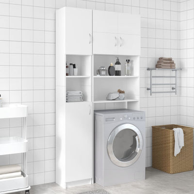 Stella Homewares Bathroom Cabinet White 32x25.5x190 cm Engineered Wood