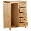 Stella Homewares Wardrobe 76x52x105 cm Solid Oak Wood