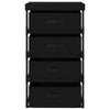 Stella Homewares Storage Rack with 4 Fabric Baskets Steel Black