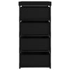 Stella Homewares Storage Rack with 4 Fabric Baskets Steel Black