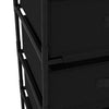 Stella Homewares Storage Rack with 4 Fabric Baskets Steel Black