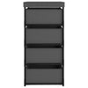 Stella Homewares Storage Rack with 4 Fabric Baskets Steel Grey