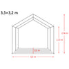 Stella Homewares Removable Livestock Tent PVC 550 g/m² 3.3x3.2 m Dark Green