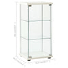 Stella Homewares Storage Cabinet Tempered Glass White