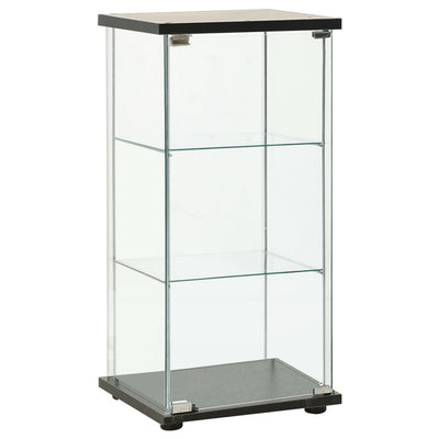 Stella Homewares Storage Cabinet Tempered Glass Black