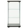 Stella Homewares Storage Cabinet Tempered Glass Black