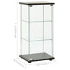 Stella Homewares Storage Cabinet Tempered Glass Black