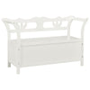 Stella Homewares Storage Bench 126 cm White Solid Fir Wood