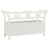 Stella Homewares Storage Bench 126 cm White Solid Fir Wood